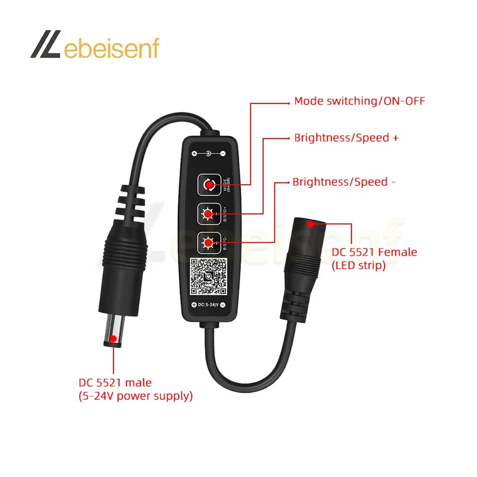 New DC 5V 12V 24V 6A Single Color LED Strip Light Smart Bluetooth APP Music MIC Timing Group Lighting Mini DIM Dimmer Controller