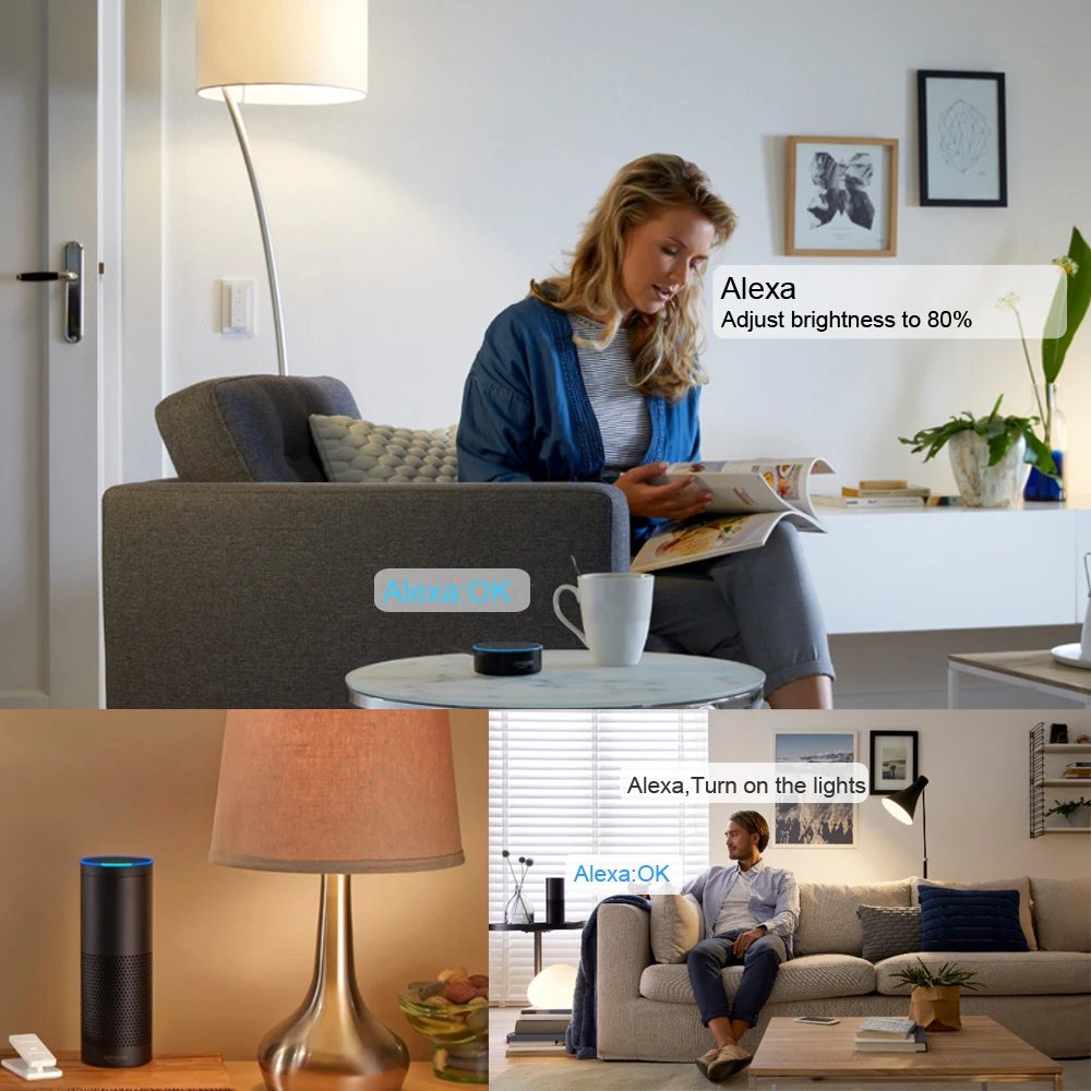 Tuya Dimmer Switch 220V Wifi Smart Life APP 2.4G Wireless RF Remote Control LED Lamp Bulb Light Triac Dimer Controller S1-B-WT Tuya Dimmer Switch 220V Wifi Smart Life APP 2.4G Wireless RF Remote Control LED Lamp Bulb Light Triac Dimer Controller S1-B-WT