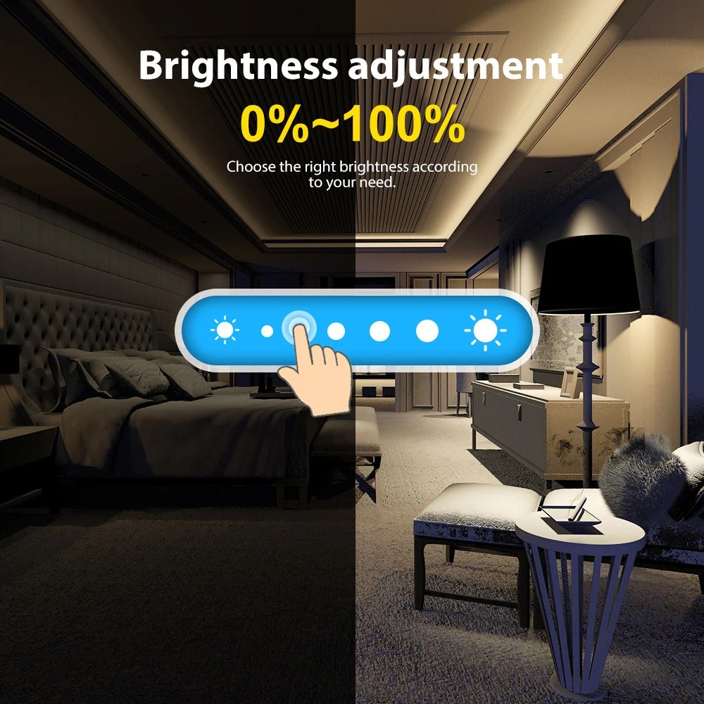 Tuya Dimmer Switch 220V Wifi Smart Life APP 2.4G Wireless RF Remote Control LED Lamp Bulb Light Triac Dimer Controller S1-B-WT Tuya Dimmer Switch 220V Wifi Smart Life APP 2.4G Wireless RF Remote Control LED Lamp Bulb Light Triac Dimer Controller S1-B-WT