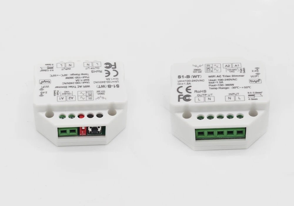 Tuya Dimmer Switch 220V Wifi Smart Life APP 2.4G Wireless RF Remote Control LED Lamp Bulb Light Triac Dimer Controller S1-B-WT Tuya Dimmer Switch 220V Wifi Smart Life APP 2.4G Wireless RF Remote Control LED Lamp Bulb Light Triac Dimer Controller S1-B-WT
