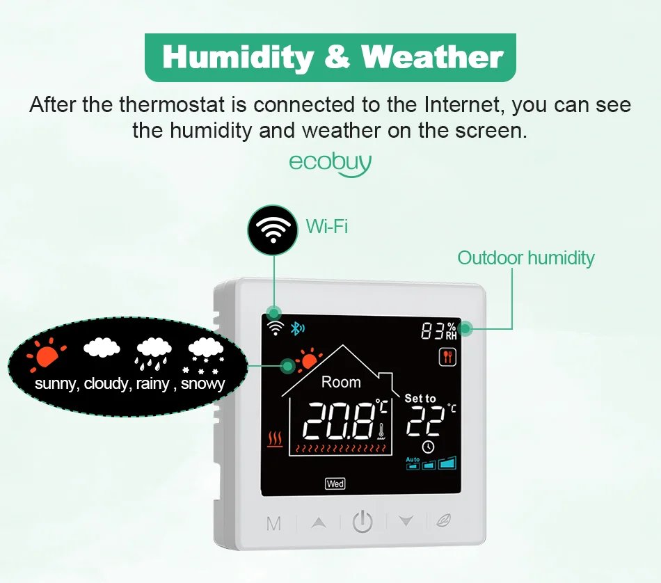 Tuya Wifi Boiler Thermostat Wireless Battery Gas Boiler Smart Thermostat Temperature Controller Alexa Google Home Smart Lile Tuya Wifi Boiler Thermostat Wireless Battery Gas Boiler Smart Thermostat Temperature Controller Alexa Google Home Smart Lile