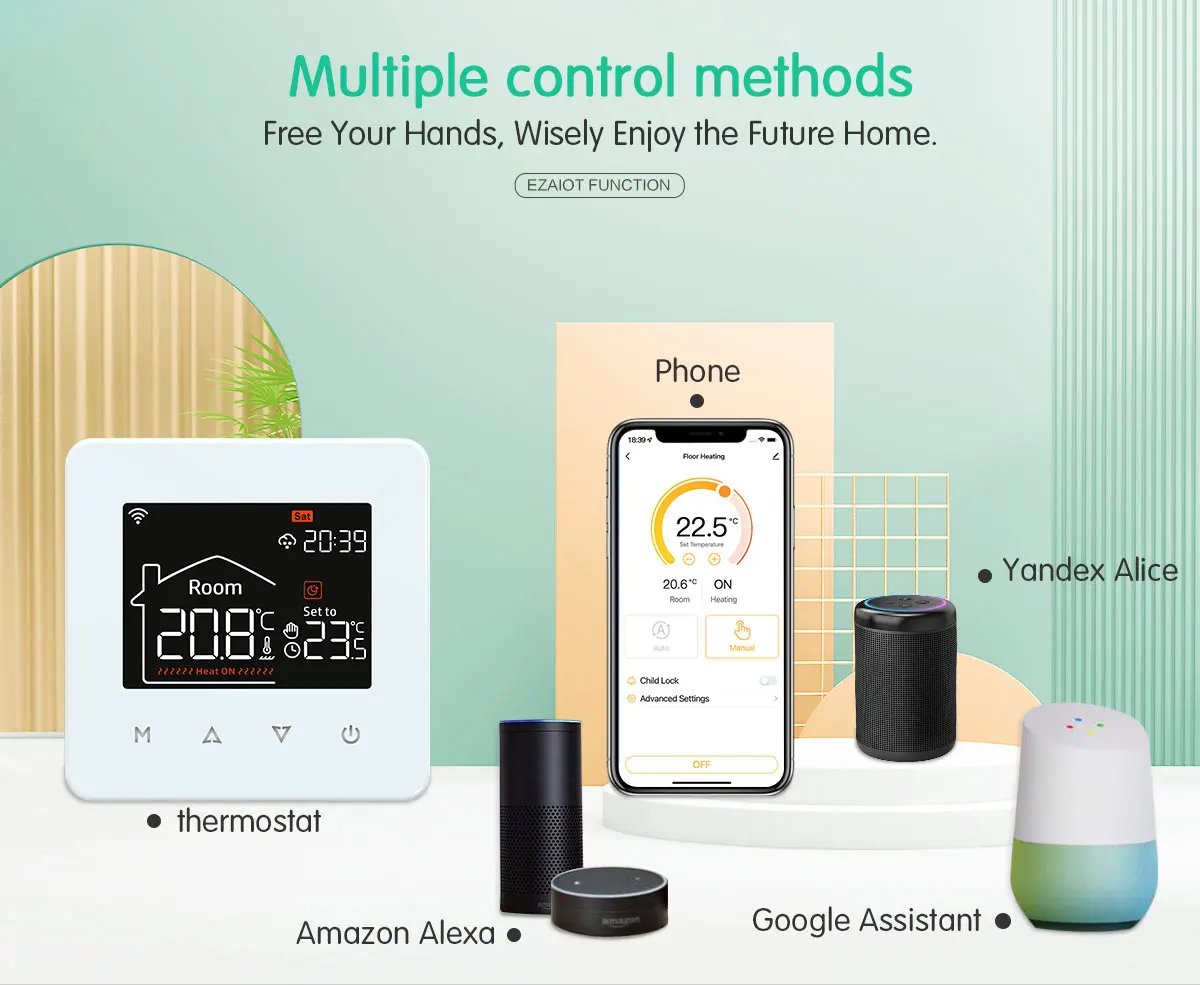 Tuya Smart Home Thermostat Water Electric Warm Floor Heating Gas Boiler WiFi Temperature Remote Controller with Google Alexa Tuya Smart Home Thermostat Water Electric Warm Floor Heating Gas Boiler WiFi Temperature Remote Controller with Google Alexa