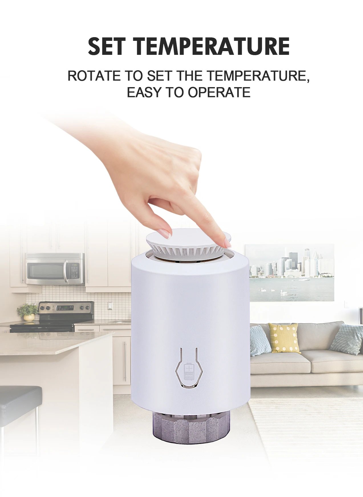 Tuya Smart ZigBee TRV Radiator Actuator Valve Thermostatic Radiator Valve Temperature Controller Support Alexa Google Home Tuya Smart ZigBee TRV Radiator Actuator Valve Thermostatic Radiator Valve Temperature Controller Support Alexa Google Home