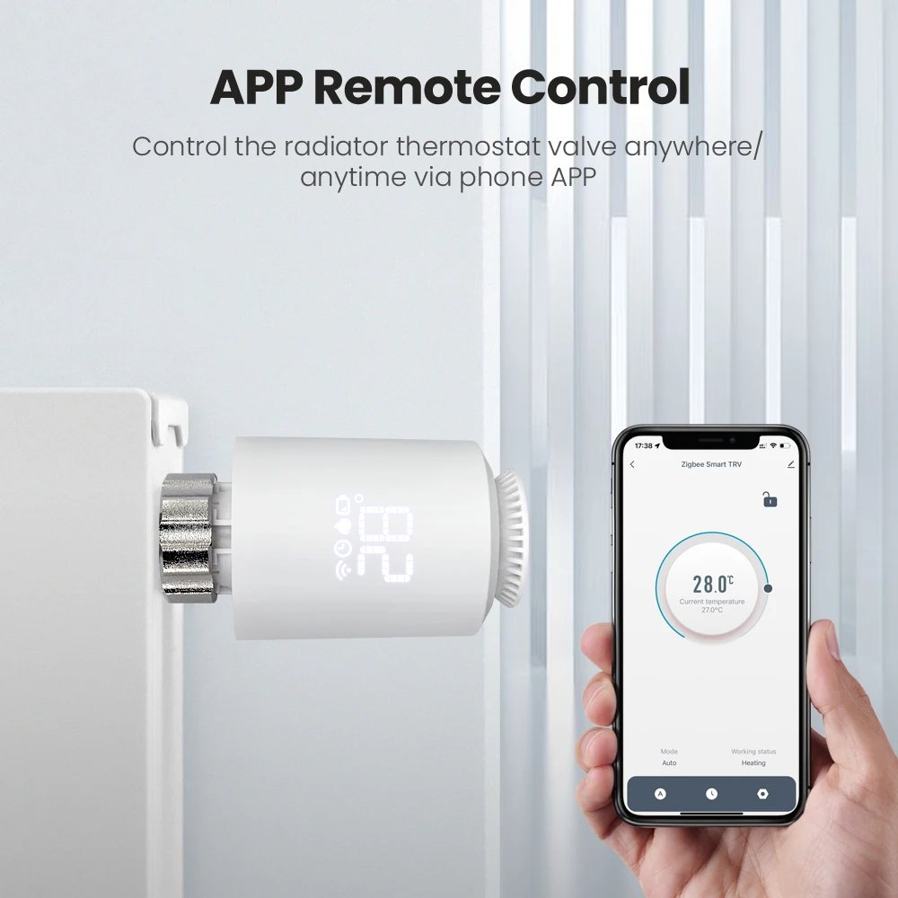Tuya Smart ZigBee TRV Radiator Actuator Valve Thermostatic Radiator Valve Temperature Controller Support Alexa Google Home Tuya Smart ZigBee TRV Radiator Actuator Valve Thermostatic Radiator Valve Temperature Controller Support Alexa Google Home