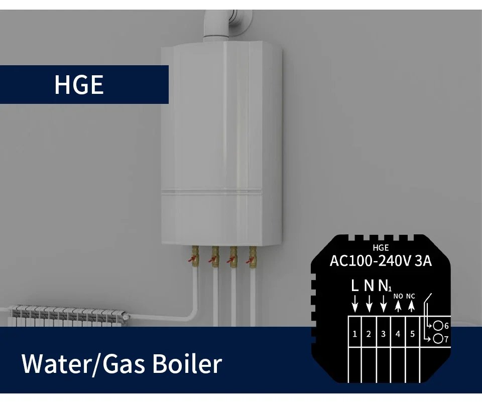 Tuya WiFi Smart Thermostat LCD Display Touch Screen For Floor Heating Electric/Water Gas Boiler Remote Control by Alexa Alice