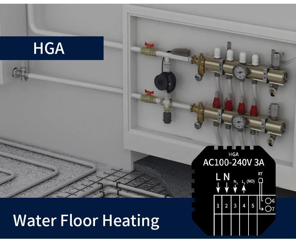 Tuya WiFi Smart Thermostat LCD Display Touch Screen For Floor Heating Electric/Water Gas Boiler Remote Control by Alexa Alice