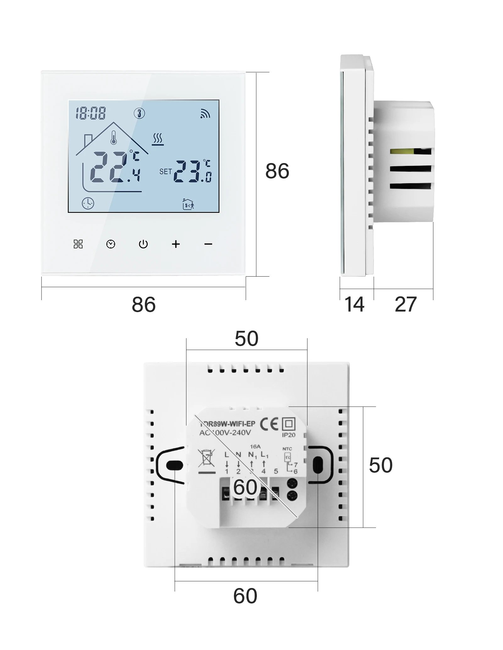 Beok Water Floor Zone Heating System Smart WIFI Thermostat Central Heating Controller Actuators for Gas Boiler Heating Beok Water Floor Zone Heating System Smart WIFI Thermostat Central Heating Controller Actuators for Gas Boiler Heating