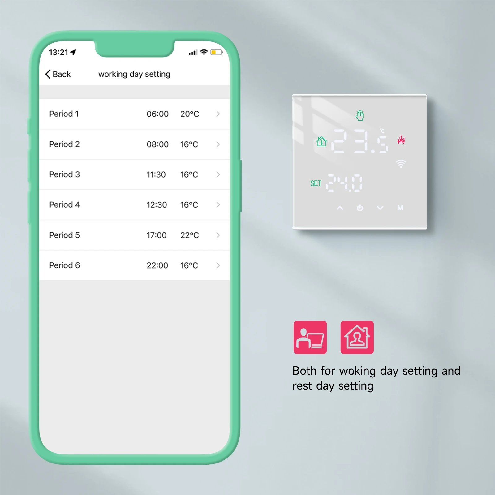 Beok Water Floor Zone Heating System Smart WIFI Thermostat Central Heating Controller Actuators for Gas Boiler Heating Beok Water Floor Zone Heating System Smart WIFI Thermostat Central Heating Controller Actuators for Gas Boiler Heating