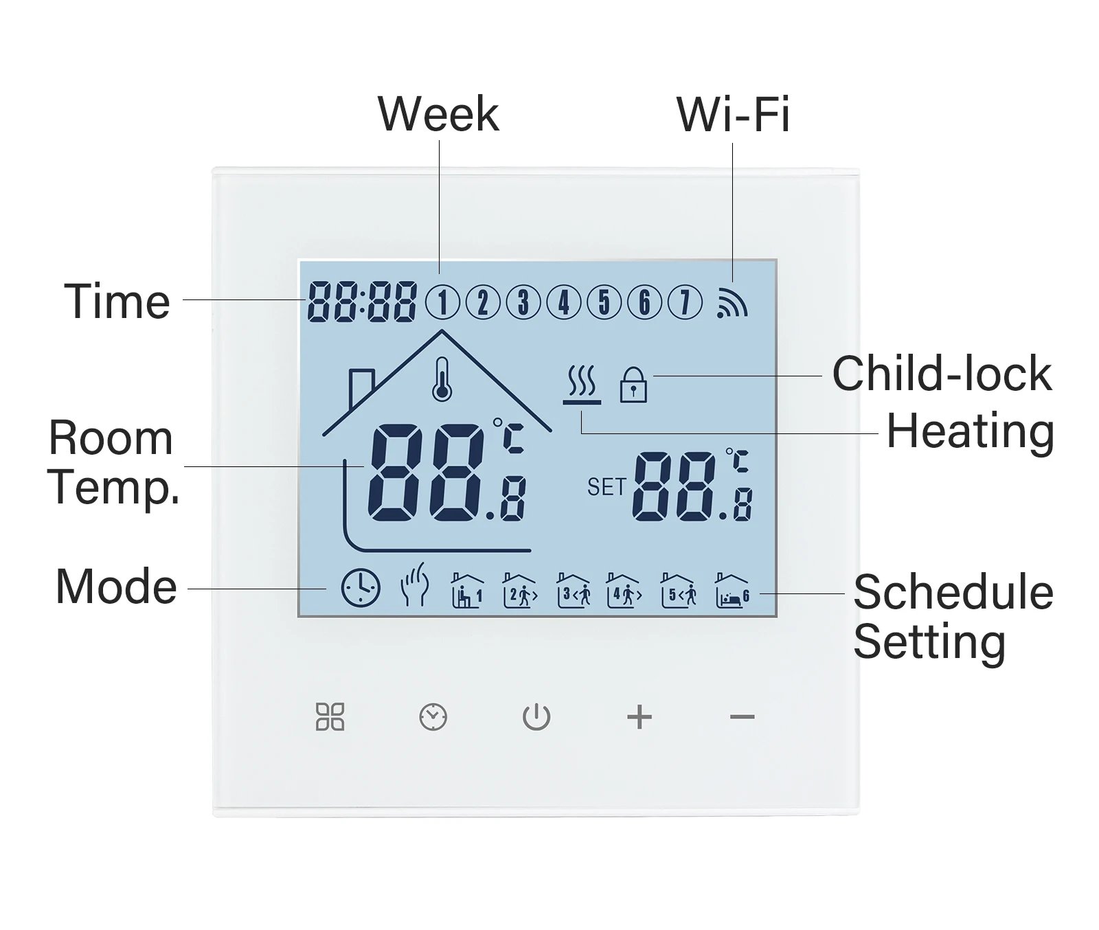 Beok Water Floor Zone Heating System Smart WIFI Thermostat Central Heating Controller Actuators for Gas Boiler Heating Beok Water Floor Zone Heating System Smart WIFI Thermostat Central Heating Controller Actuators for Gas Boiler Heating