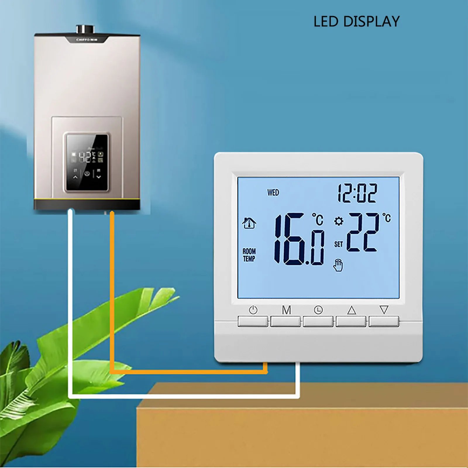 ME83 Wired Temperature Controller Wall Mount LCD Gas Boiler Thermostat Weekly Programmable Thermostat Smart Heating Controller
