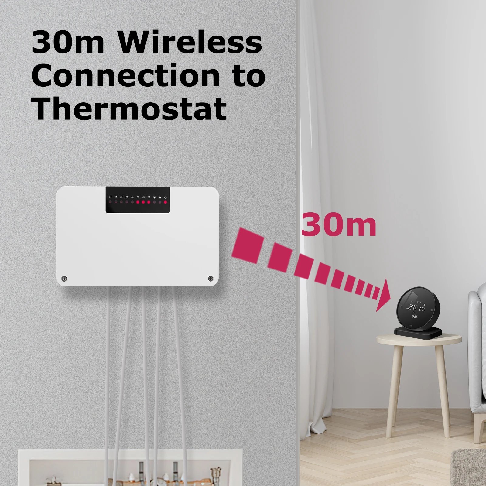 Beok wireless Thermostat Controller Heating Wifi Smart Home 8-Channel Heating System for Gas Boiler Water Floor Actuator Beok wireless Thermostat Controller Heating Wifi Smart Home 8-Channel Heating System for Gas Boiler Water Floor Actuator