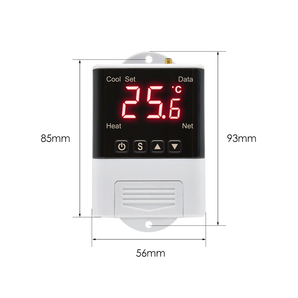 Wifi Thermostat Humidistat 12V 110V 220V Digital Temperature Humidity Controller Regulator Auto Car Incubator Thermoregulator