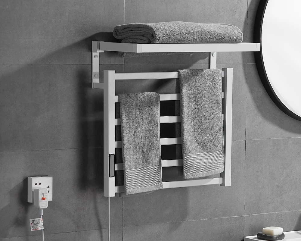 Bathroom Electric Towel Rack Digital Display Temperature Time Control Towel Warmer Rail Smart Home Heated Towel Bar Aluminum Bathroom Electric Towel Rack Digital Display Temperature Time Control Towel Warmer Rail Smart Home Heated Towel Bar Aluminum
