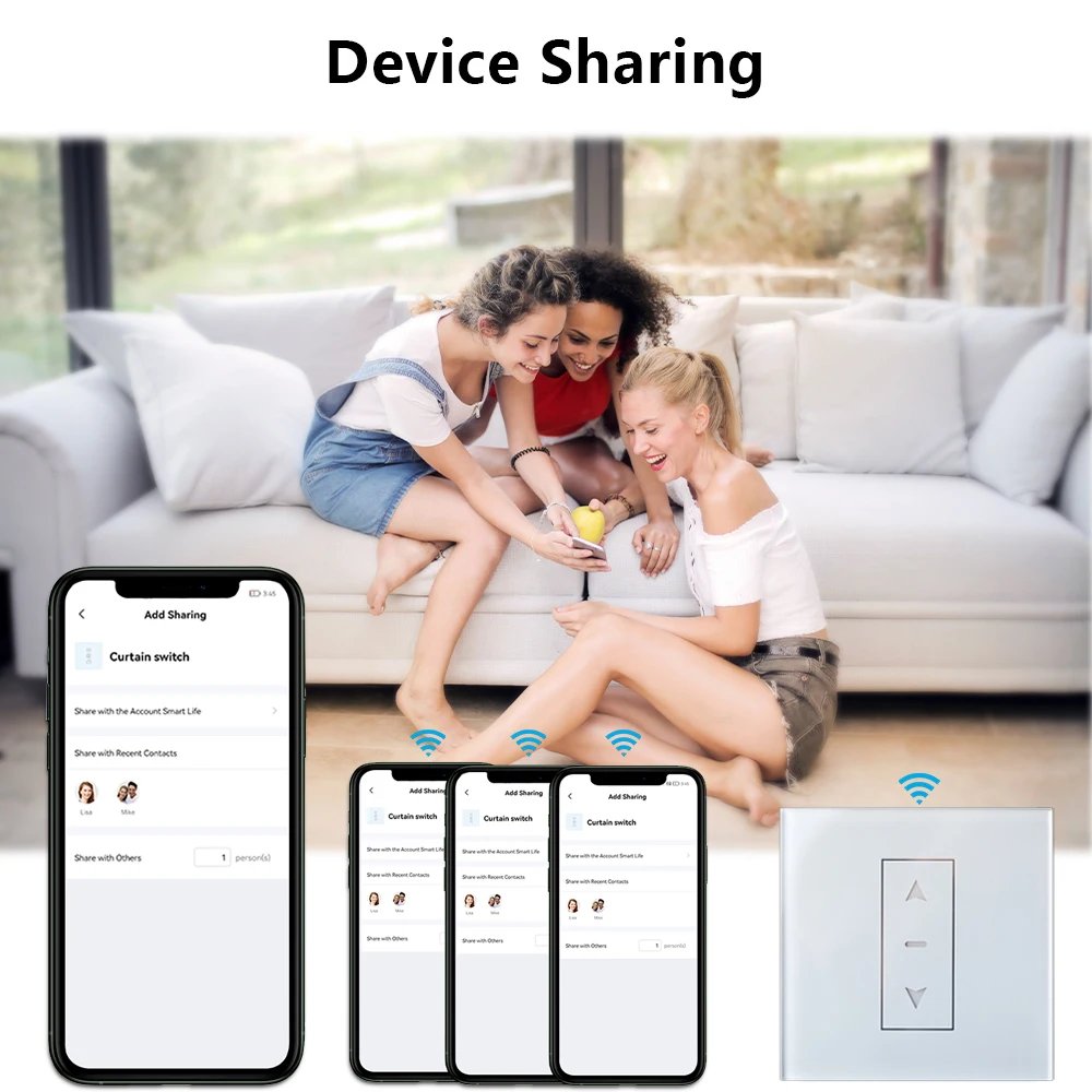 Electric Curtains Blinds Roller Shutter Connected Switch WiFi Tuya Smart App Control Works with Alexa Google Home Siri Electric Curtains Blinds Roller Shutter Connected Switch WiFi Tuya Smart App Control Works with Alexa Google Home Siri