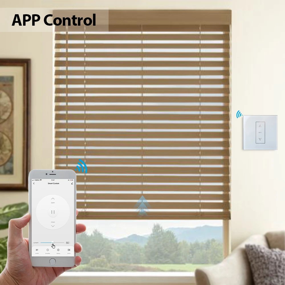 Electric Curtains Blinds Roller Shutter Connected Switch WiFi Tuya Smart App Control Works with Alexa Google Home Siri Electric Curtains Blinds Roller Shutter Connected Switch WiFi Tuya Smart App Control Works with Alexa Google Home Siri