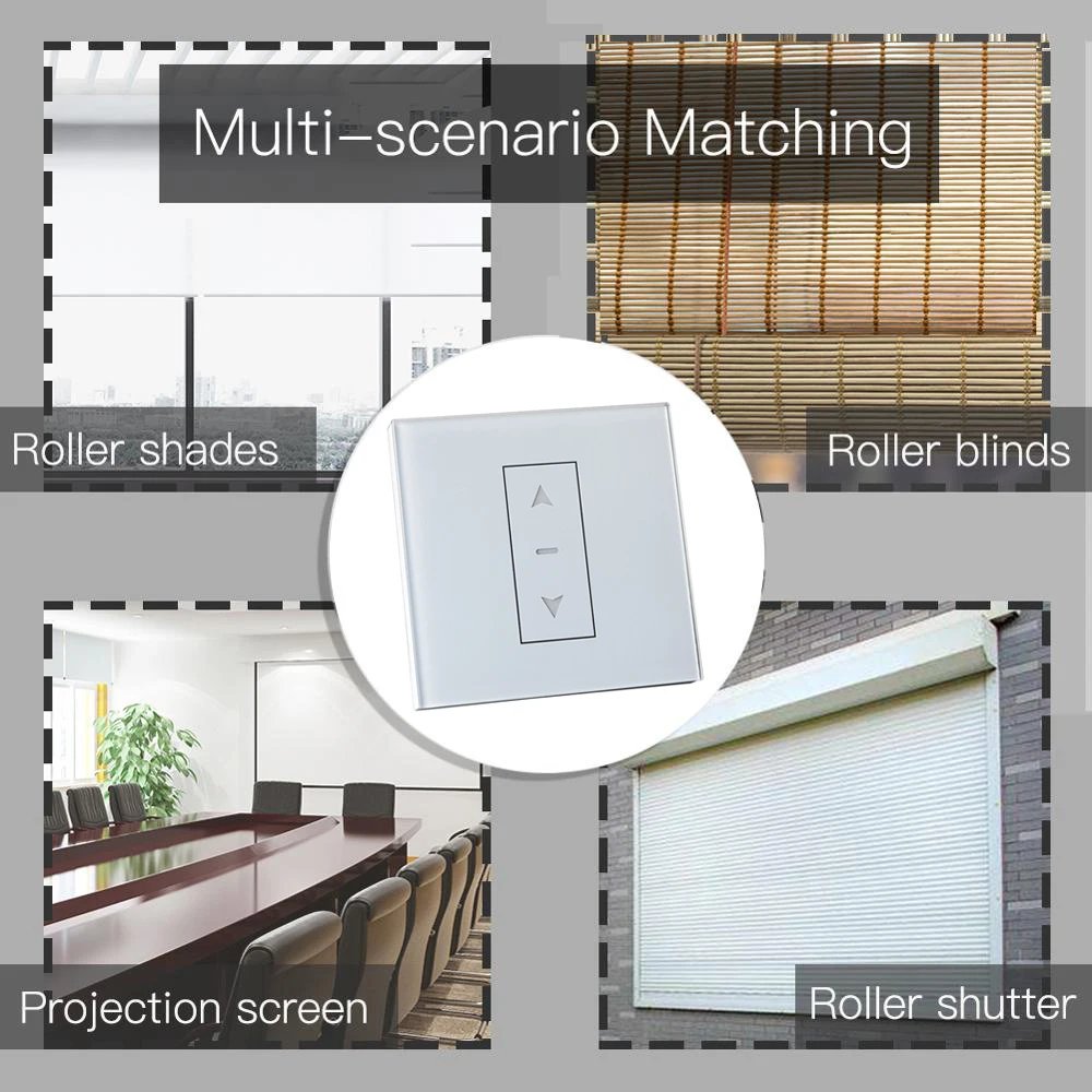 Electric Curtains Blinds Roller Shutter Connected Switch WiFi Tuya Smart App Control Works with Alexa Google Home Siri Electric Curtains Blinds Roller Shutter Connected Switch WiFi Tuya Smart App Control Works with Alexa Google Home Siri