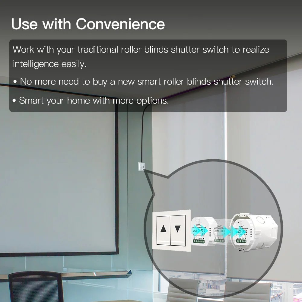 WiFi Mini Smart Curtain Switch Module Roller Blinds Shutter Motor Smart Life Tuya APP Remote Control Work with Alexa Google Home WiFi Mini Smart Curtain Switch Module Roller Blinds Shutter Motor Smart Life Tuya APP Remote Control Work with Alexa Google Home