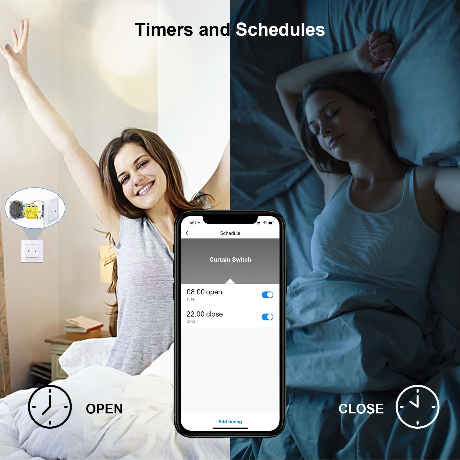 LoraTap Roller Shutter Windows Curtain WiFi Blinds Motor Switch Tuya Smart Life App Google Home Alexa Voice Control Automation LoraTap Roller Shutter Windows Curtain WiFi Blinds Motor Switch Tuya Smart Life App Google Home Alexa Voice Control Automation