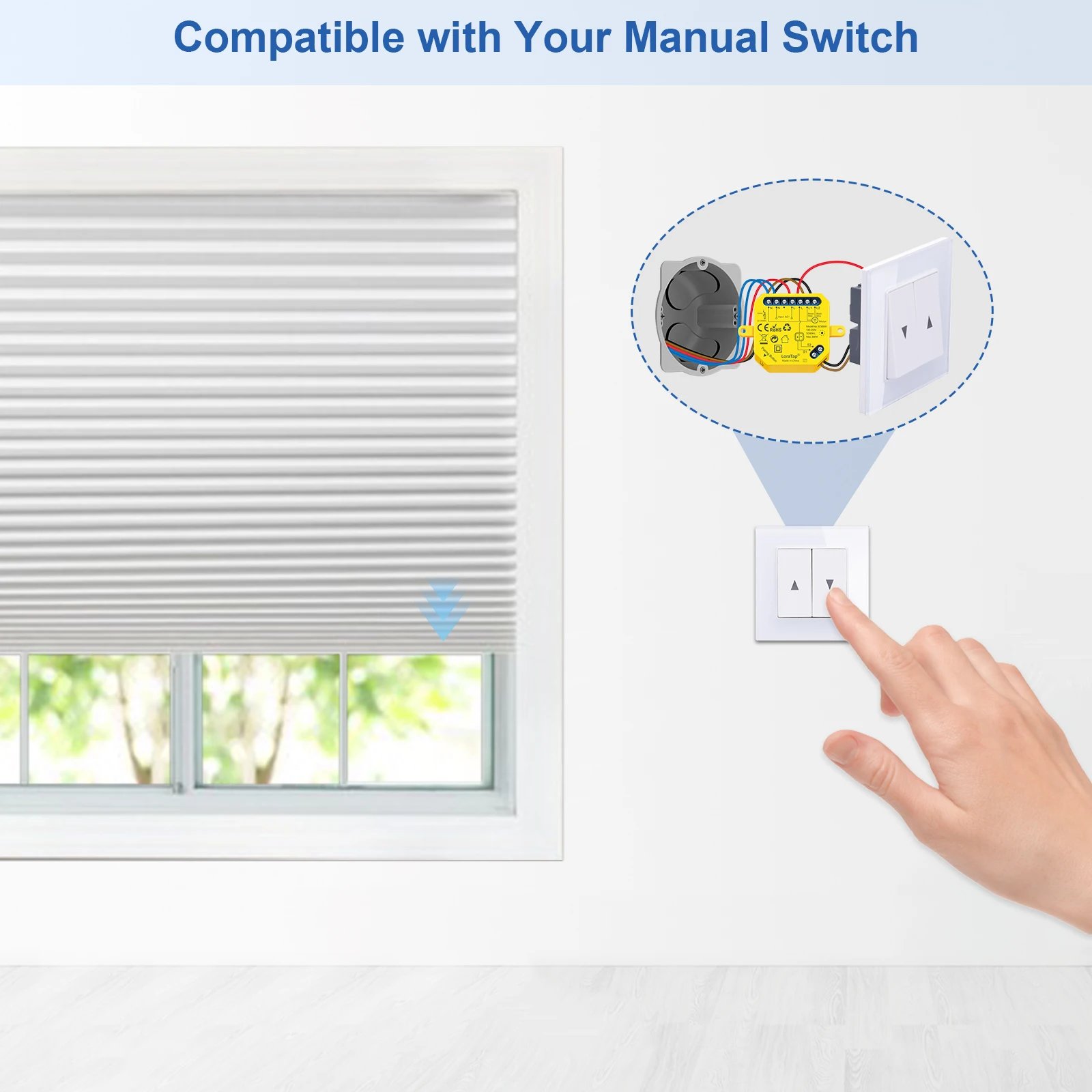 LoraTap Roller Shutter Windows Curtain WiFi Blinds Motor Switch Tuya Smart Life App Google Home Alexa Voice Control Automation LoraTap Roller Shutter Windows Curtain WiFi Blinds Motor Switch Tuya Smart Life App Google Home Alexa Voice Control Automation