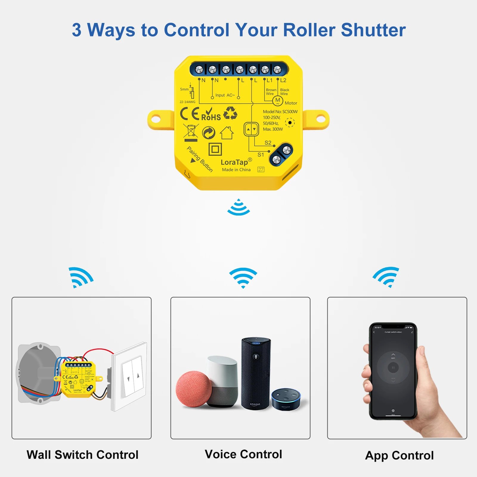 LoraTap Roller Shutter Windows Curtain WiFi Blinds Motor Switch Tuya Smart Life App Google Home Alexa Voice Control Automation LoraTap Roller Shutter Windows Curtain WiFi Blinds Motor Switch Tuya Smart Life App Google Home Alexa Voice Control Automation