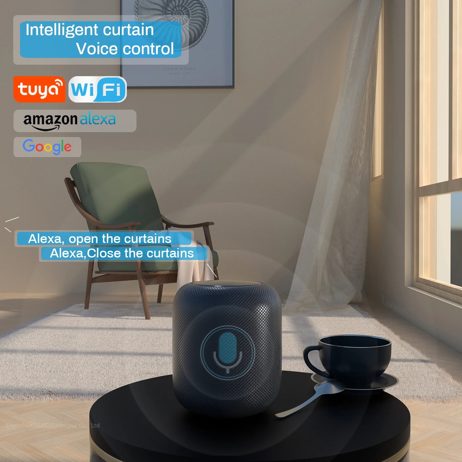 3rd Generation Shorter Tuya Wifi Electric Smart Curtain Motor Intelligent Support Voice Control Alexa Google Assistant 3rd Generation Shorter Tuya Wifi Electric Smart Curtain Motor Intelligent Support Voice Control Alexa Google Assistant