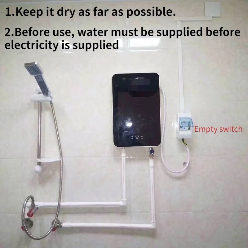 Electric Hot Water Heater Tankless Instant Boiler Bathroom 110V 220V Tankless Shower Thermostat Safe Intelligent Automatica