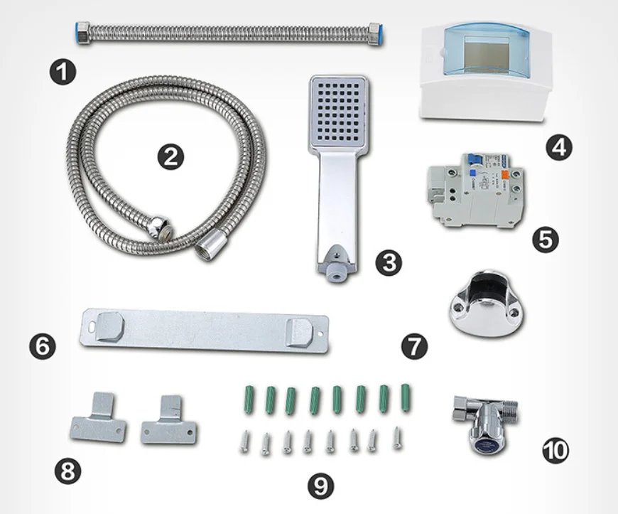 6500w Instant Tankless Water Heater 220v Thermostat Induction Heater Smart Touch Electric Heaters Shower Automatica High Quality