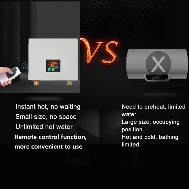 110V 3000W / 220V 5500W Instant Electric Water Heater Mini Intelligent Frequency Conversion Constant Temperature