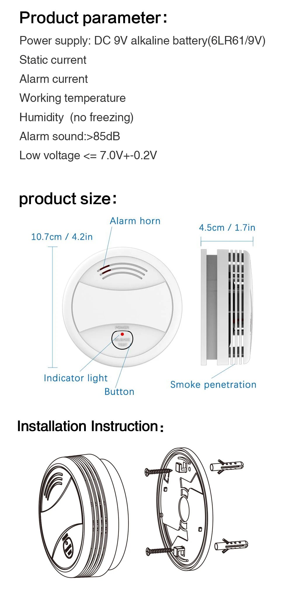 Independent Smoke Detector Sensor Fire Alarm Home Security System Firefighters Tuya WiFi Smoke Alarm Fire Protection Independent Smoke Detector Sensor Fire Alarm Home Security System Firefighters Tuya WiFi Smoke Alarm Fire Protection