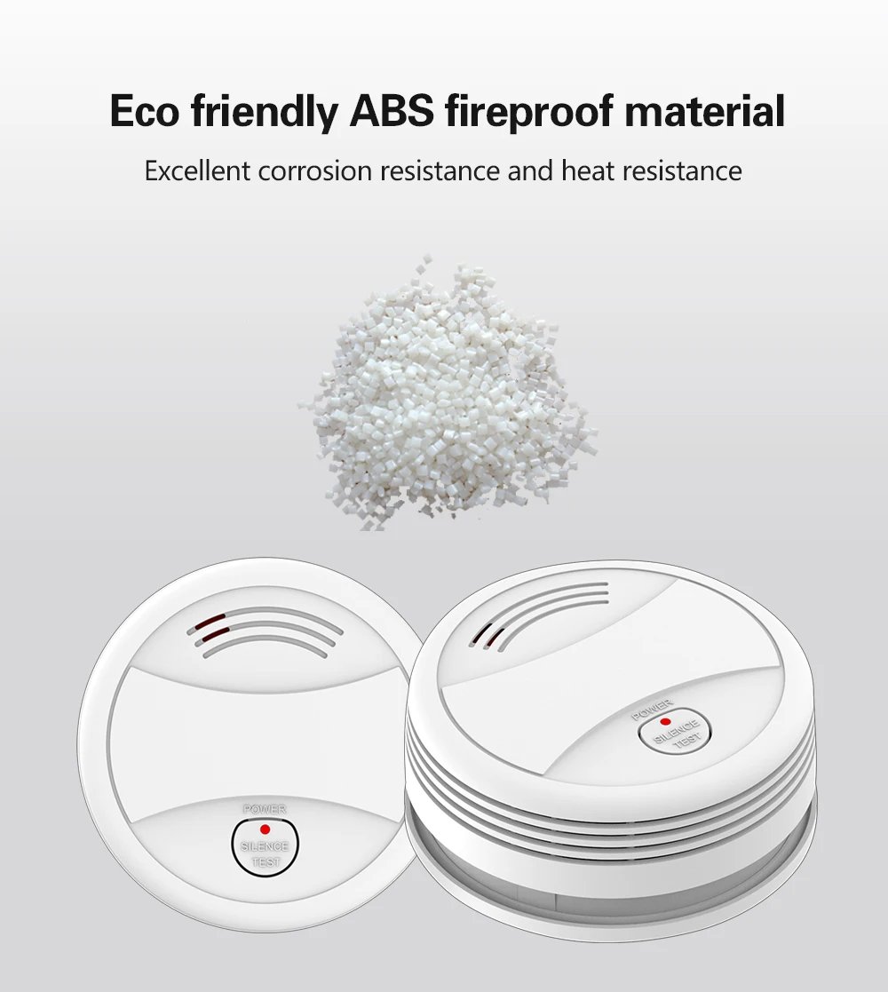 EN14604 Certified Tuya Smart WiFi Smoke Detector Sensor 80DB Alarm Fire Smoke Detector Wifi Fire Protection Home Security Alarm