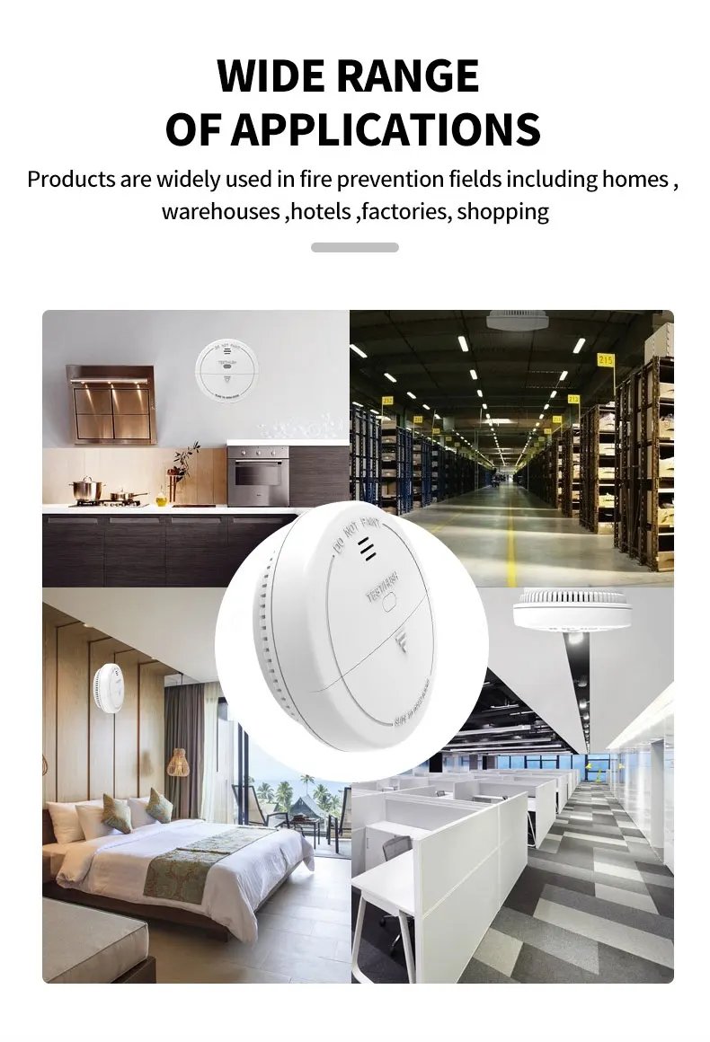 433MHz Wireless Smoke Detector Sensor White 80db Alarm Fire Smoke Detector Fire Protection For Home Security Alarm System 433MHz Wireless Smoke Detector Sensor White 80db Alarm Fire Smoke Detector Fire Protection For Home Security Alarm System