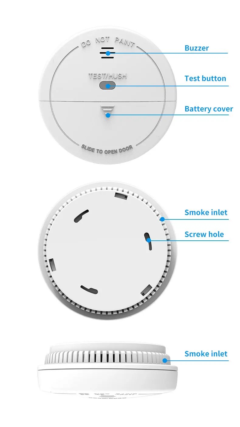 433MHz Wireless Smoke Detector Sensor White 80db Alarm Fire Smoke Detector Fire Protection For Home Security Alarm System 433MHz Wireless Smoke Detector Sensor White 80db Alarm Fire Smoke Detector Fire Protection For Home Security Alarm System
