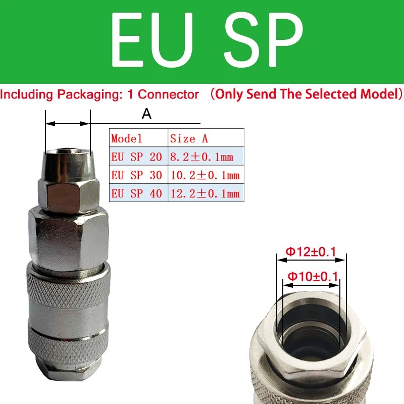 EU Pneumatic Fitting Rapidities Air Hose Connector Coupling Compressor Accessories Quick Release European Raccord Pneumatique