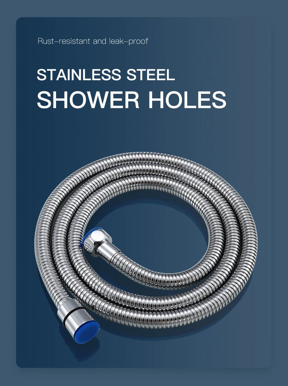 Bath Shower Hose Stainless Steel Flexible Pipe Shower Head Pipe Plumbing for Bathroom Accessories