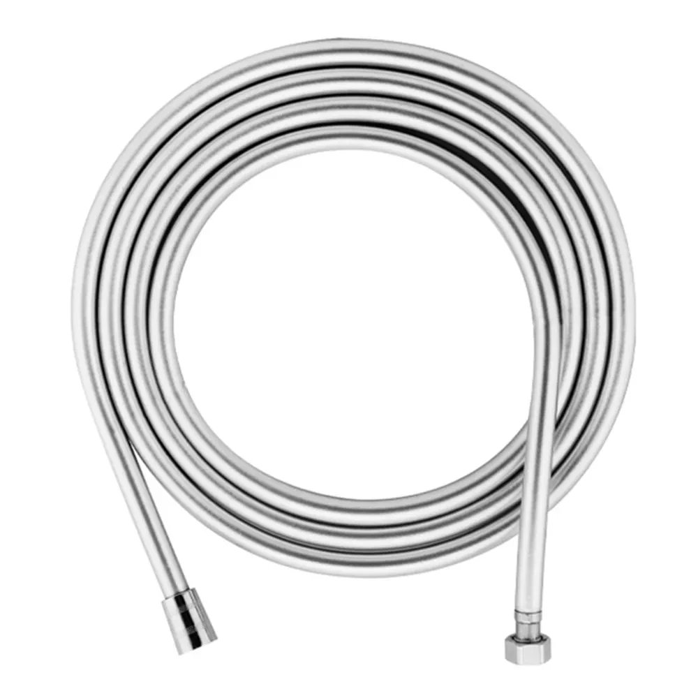 New PVC High Pressure Silver & Black Smooth Shower Hose For Bathroom Handheld Head Flexible Plumbing Anti Winding GI/2 Universal