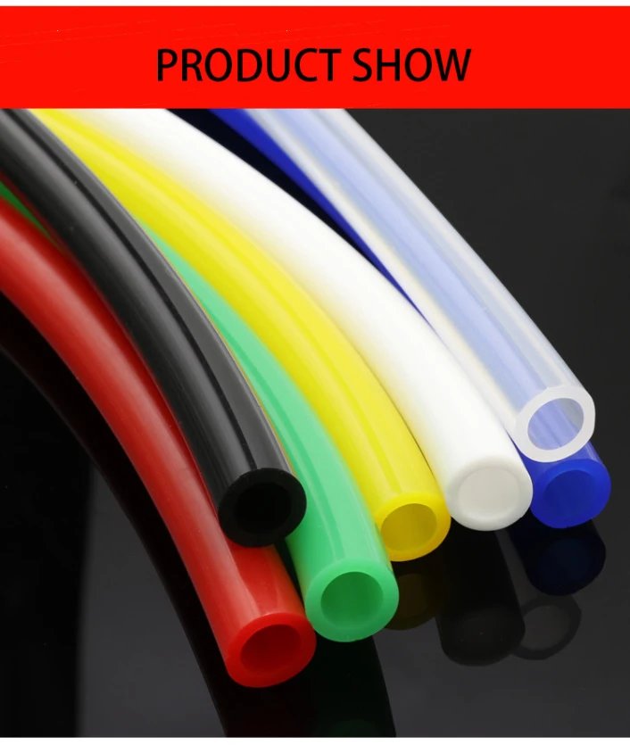 1/5M Silicone Tube ID 1 2 3 4 5 6 7 8mm Flexible Rubber Hose Thickness 1mm Food Grade Soft Milk Beer Drink Pipe Water Connector