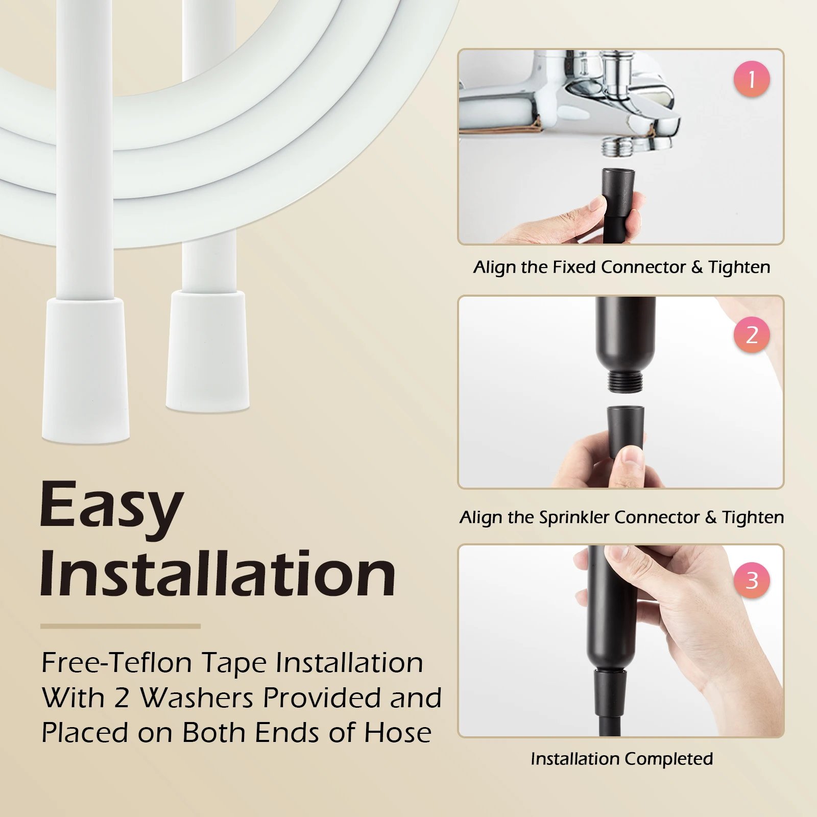 High Quality Silicone Shower Hose 1.5/2M Flexible Bath Tube Explosion Proof Plumbing Pipe Soft With Baby Skin Touch