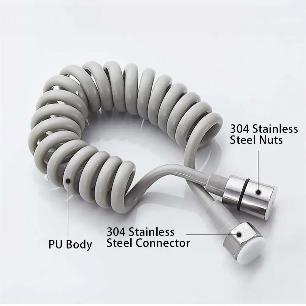 1Pcs Telephone Line Spring Shower Hose Toilet Bidet Bathroom Accessories Sprayer Connect Pipe Flexible 1.5M/2M /3M/5M
