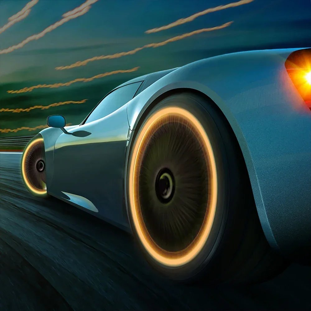 Luminous Car Tire Valve Cap 20/1PCS Fluorescent Night Glowing Decor Motorcycle Bike Wheel Nozzle Dustproof Tyre Valve Stem Caps