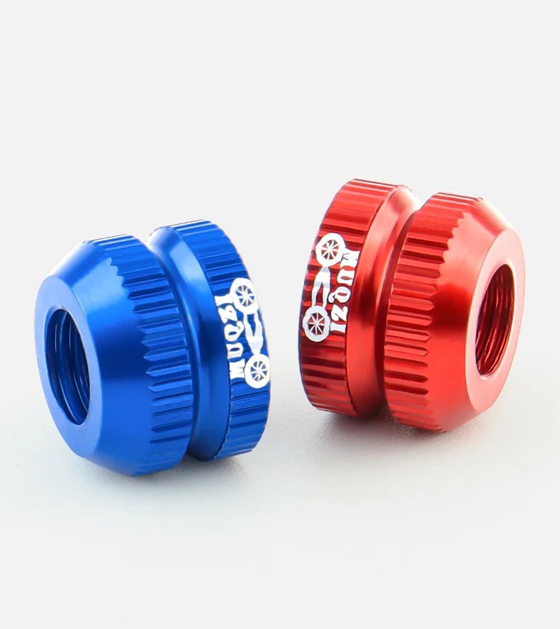 MUQZI 2PCS Tire Valve Nut MTB Road Bike Tubeless Rim Ultralight Aluminium Alloy Presta Valve Protection Screw Valve Fixed Washer