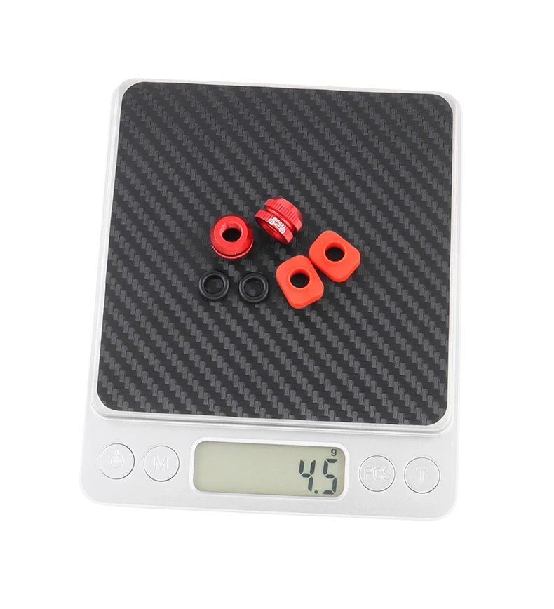 MUQZI 2PCS Tire Valve Nut MTB Road Bike Tubeless Rim Ultralight Aluminium Alloy Presta Valve Protection Screw Valve Fixed Washer