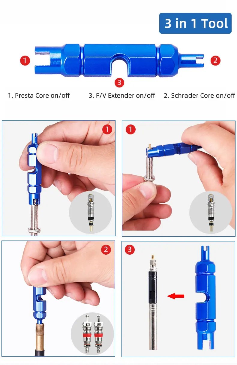 Deemount 44/60mm Presta Valves for Road Tubeless Tire CNC Alloy Stem Brass Core Cycling DIY F/V Nozzle Nipple Replacement