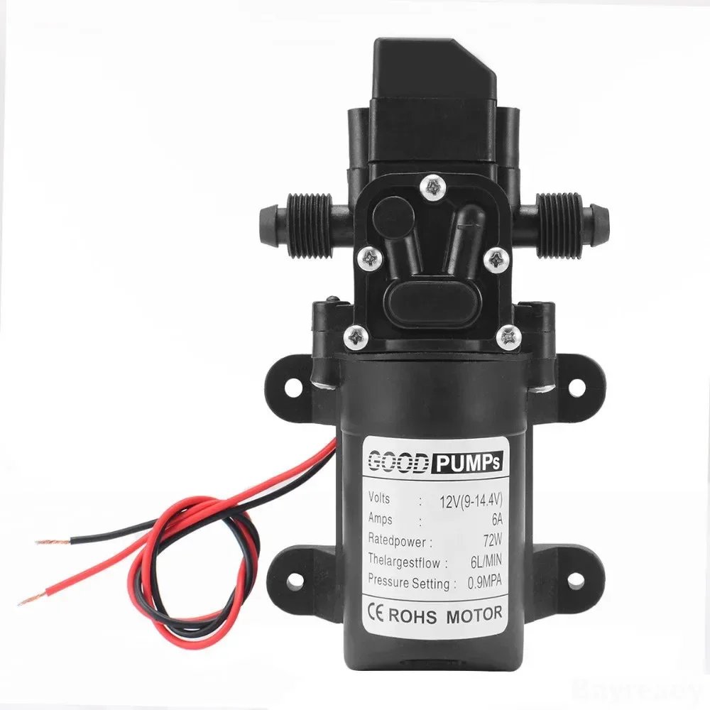 1pcs Self Priming Pumps High Pressure Automatic Flow Switch 6L/Min AUTO Diaphragm Water Pump DC 12V 130PSI Small Agricultural
