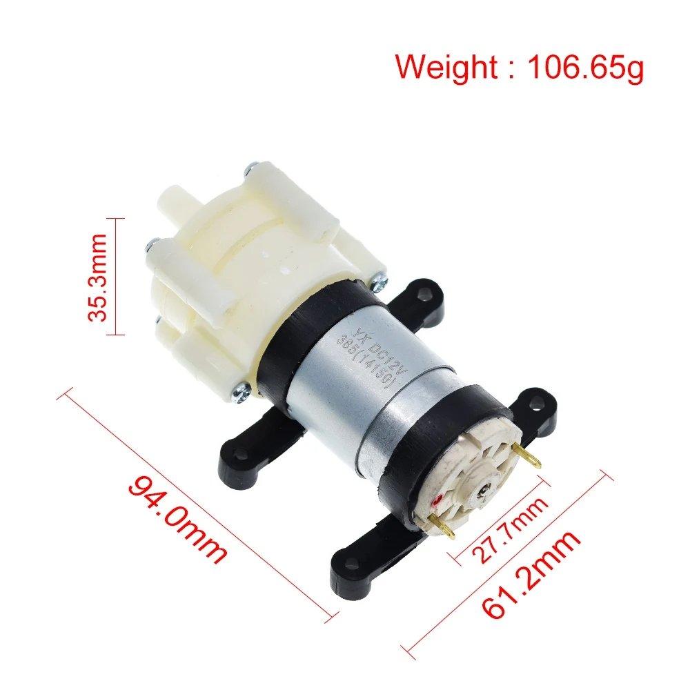 TZT  DC6-12V R385 Aquarium Fish Tank Round Water Air DC Diaphragm Pump Aquarium Air Pumps Accessories