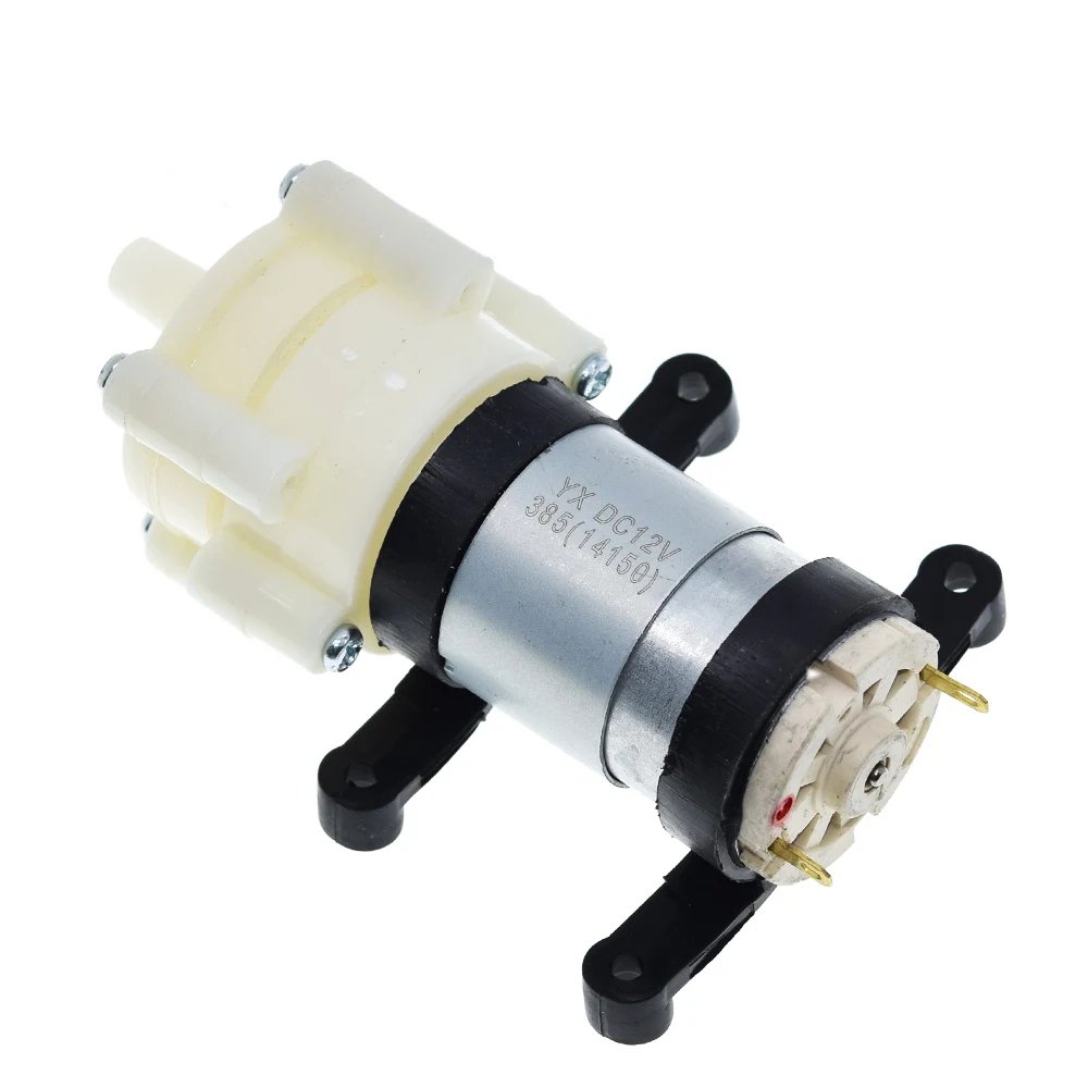 TZT  DC6-12V R385 Aquarium Fish Tank Round Water Air DC Diaphragm Pump Aquarium Air Pumps Accessories