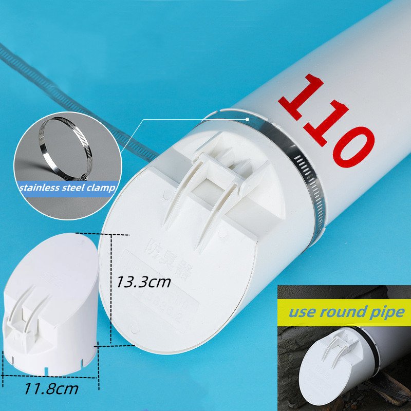 50-160mm Drainage Pipe Floor Drains Anti Odor Insect-proof Rain Pipe Cover Cap Strainer Plug Outdoor Drainage Pipe Sewer Parts