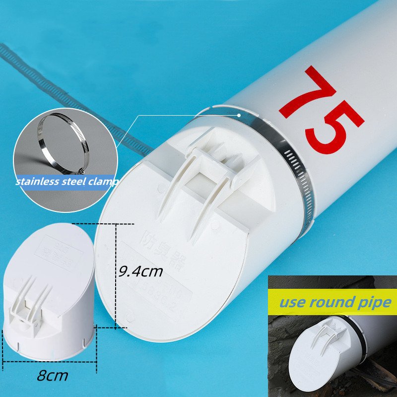 50-160mm Drainage Pipe Floor Drains Anti Odor Insect-proof Rain Pipe Cover Cap Strainer Plug Outdoor Drainage Pipe Sewer Parts