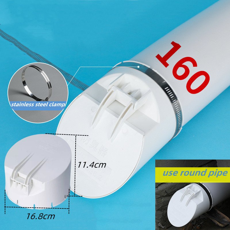 50-160mm Drainage Pipe Floor Drains Anti Odor Insect-proof Rain Pipe Cover Cap Strainer Plug Outdoor Drainage Pipe Sewer Parts