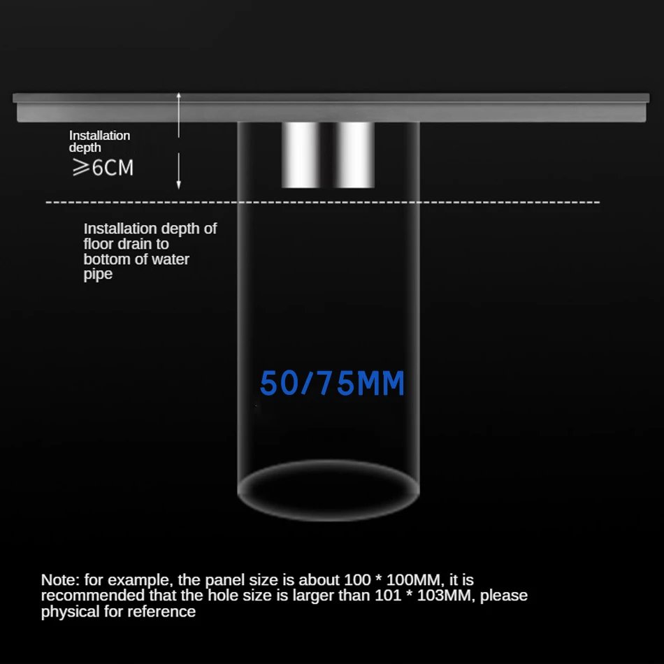 Shower Floor Drain for Bathroom Lavatory Balcony 304 Stainless Steel Brushed Gold Black Long Linear Drainage Side Floor Drains