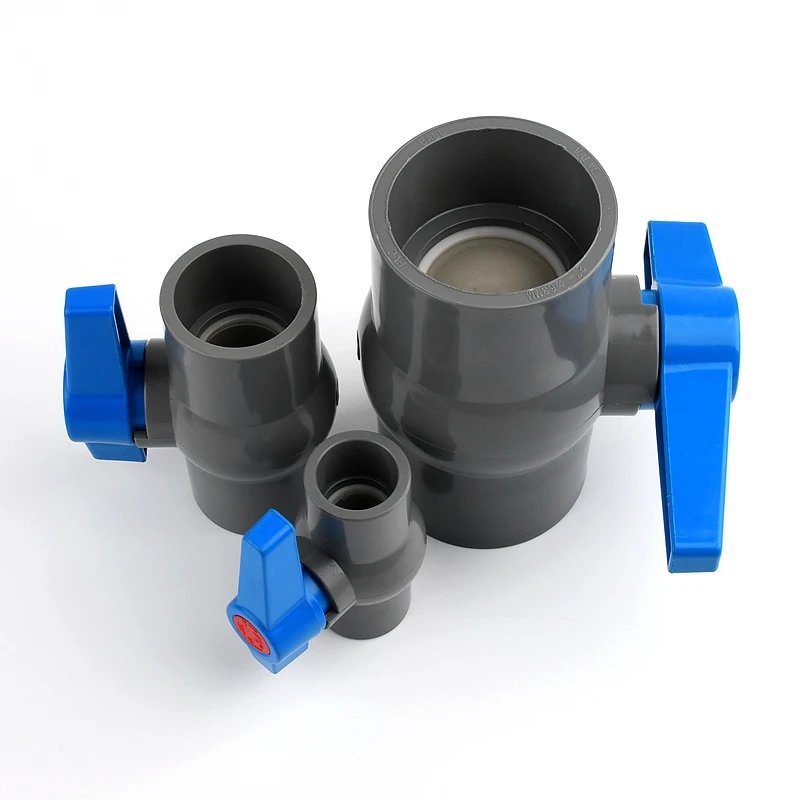 20-63mm PVC Pipe Ball Valves Water Garden Agriculture Irrigation System Drainage Tube Quick Valve Water Pipe Connector Fittings